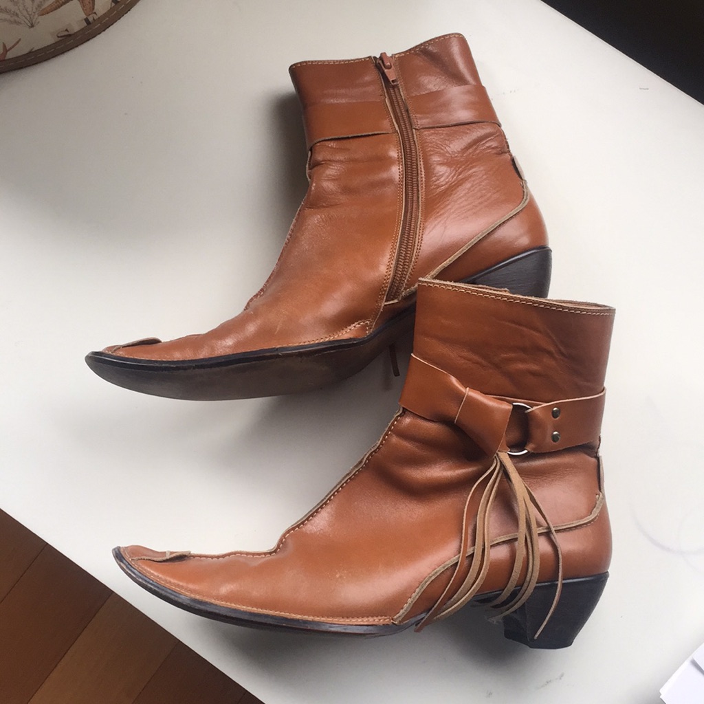 Anthropologie Brown Leather Boots